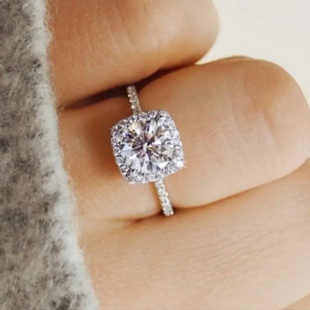 💍🆕️Square Artificial Diamond Ring💎